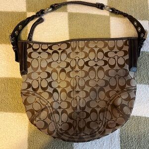 Coach Brown Signature Shoulder Bag